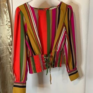 Stripped long sleeve shirt